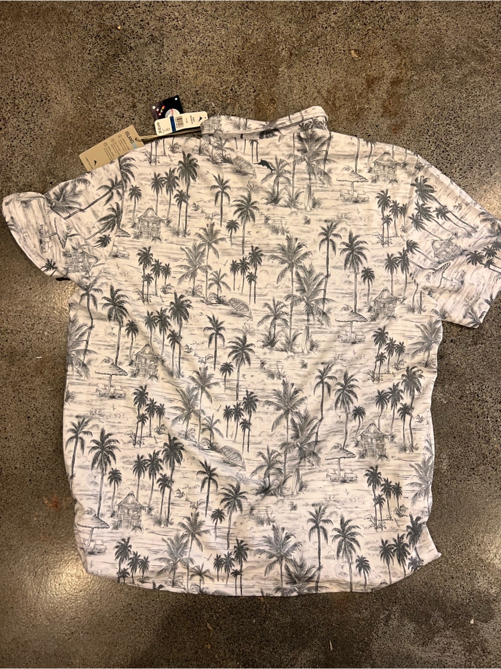 Tommy Bahama seattle mariners White and Gray Palm Print Polo - Picture 3 of 3